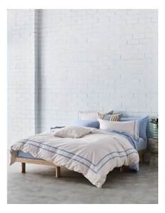 Zuri Cotton Quilt Cover Set in Biscuit