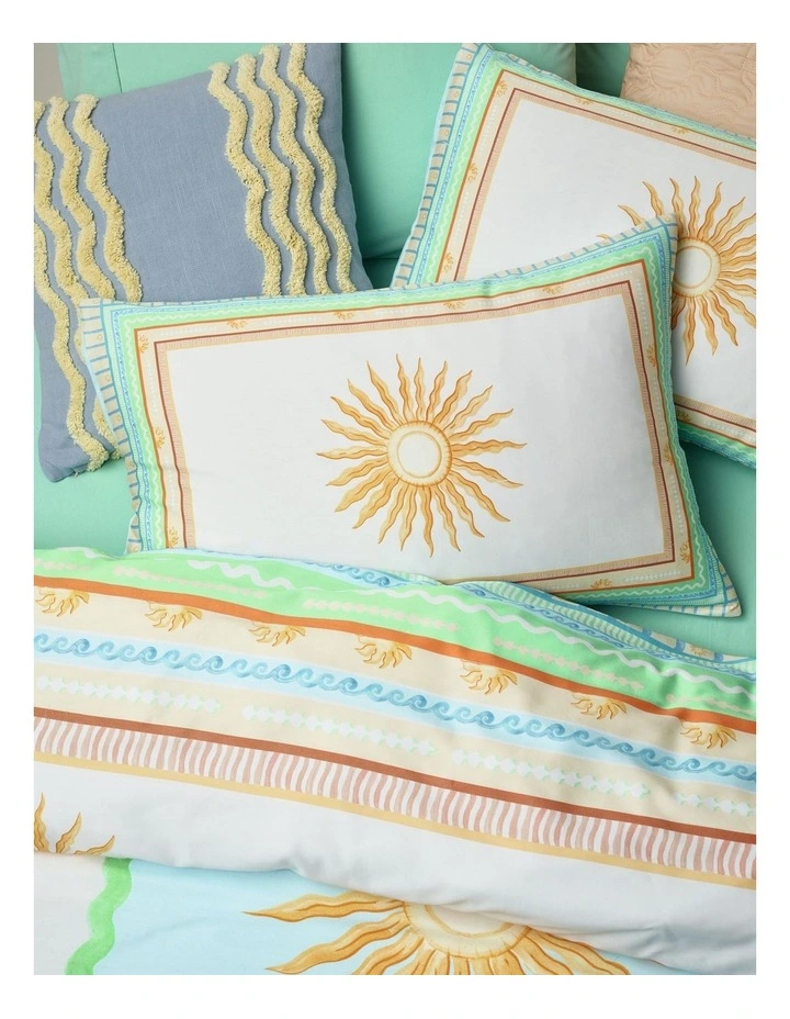 Sol Cotton Sateen Quilt Cover Set in Burnt Citrus image 2