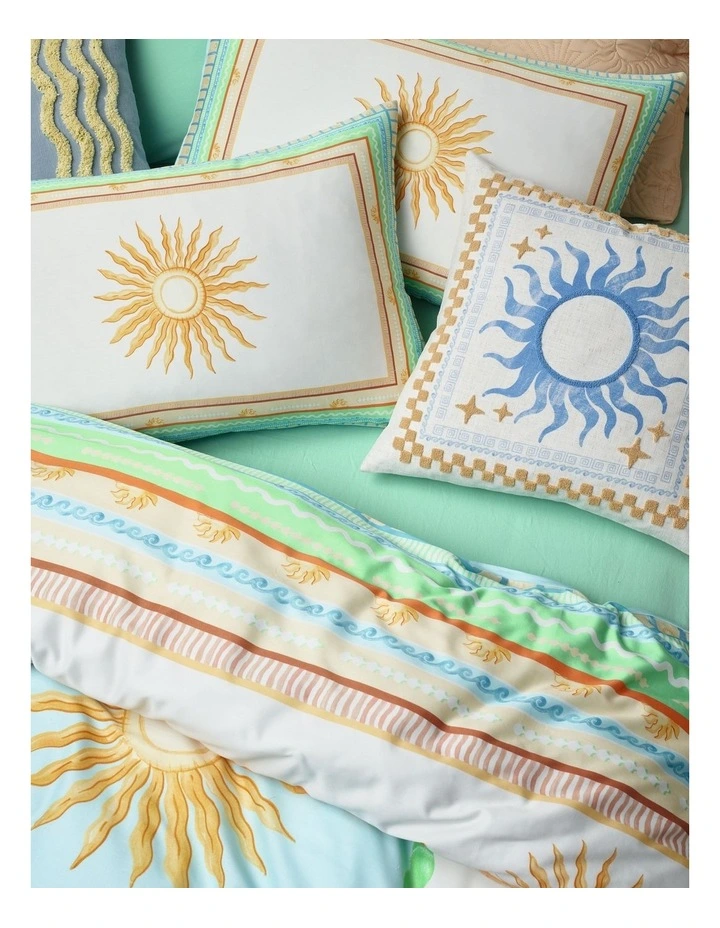 Sol Cotton Sateen Quilt Cover Set in Burnt Citrus image 3