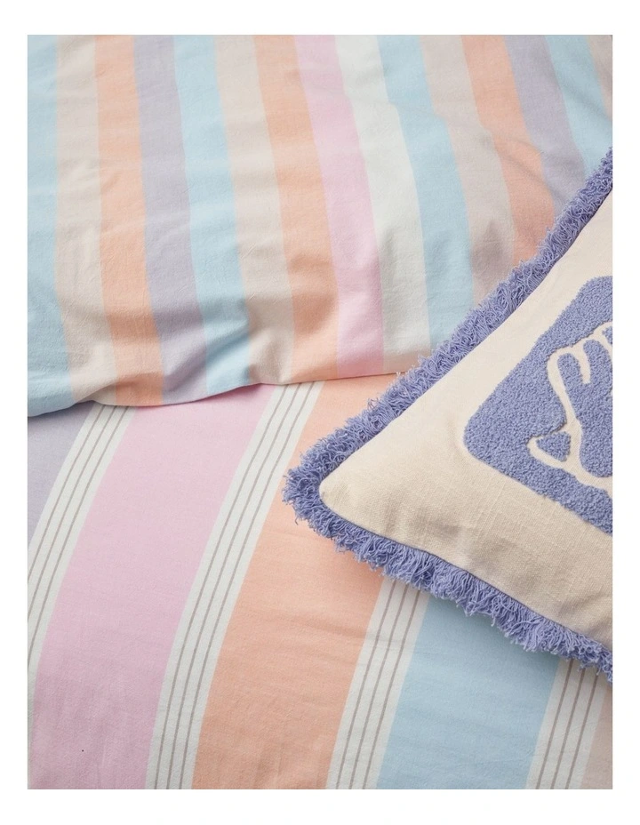 Sundae Yarn Dye Cotton Quilt Cover Set in Sunset image 3