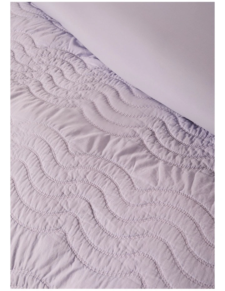 Nola Quilted Quilt Cover Set in Lilac image 3