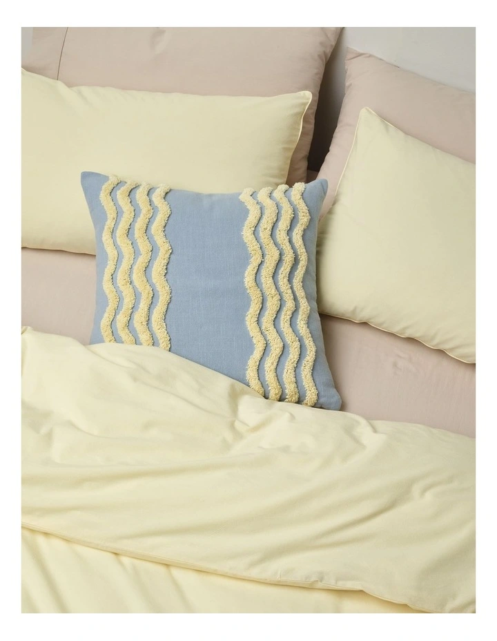 Stonewashed Cotton Quilt Cover Set in Lemon image 3