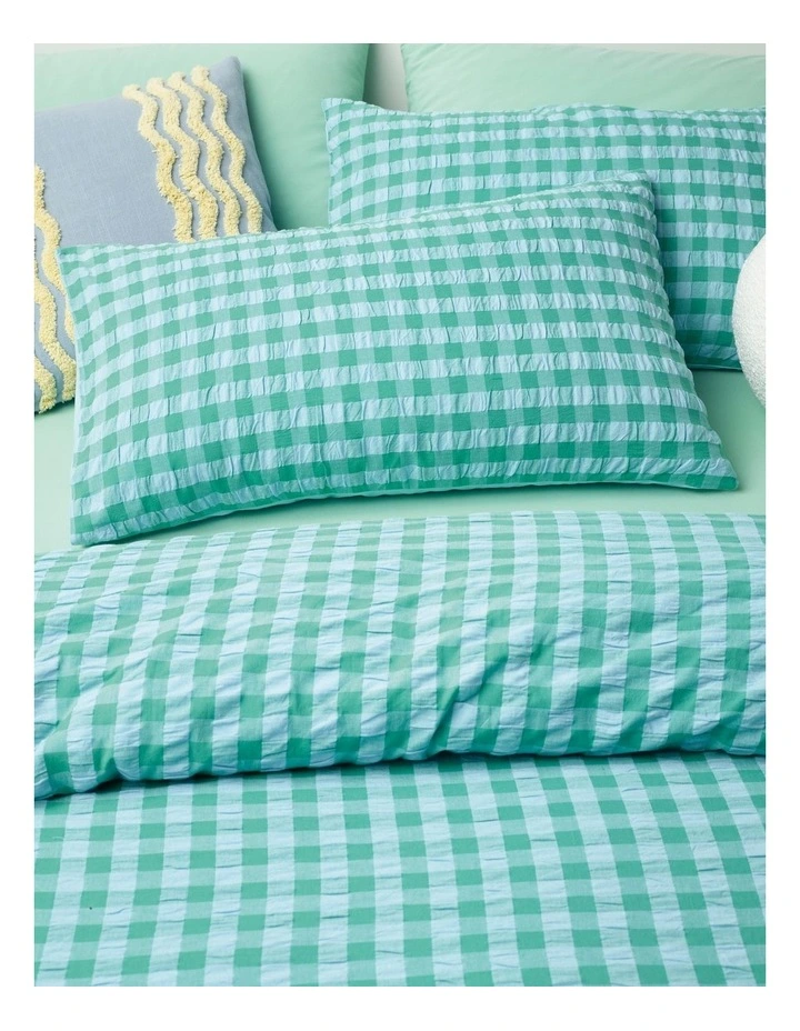 Marley Cotton Seersucker Quilt Cover Set in Marine image 3