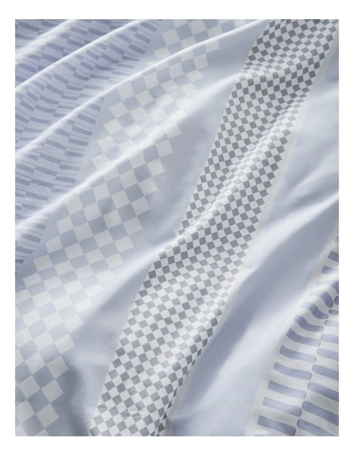 Super Soft Microfibre Quilt Cover Set in Grey Geo image 3