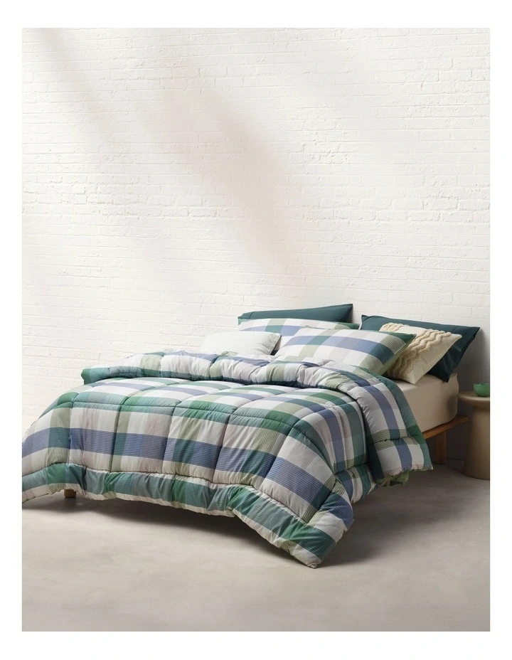 Orson Comforter Set in Green Check image 1