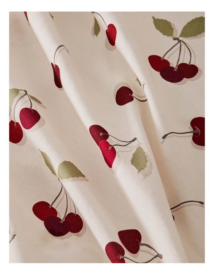 Cherry Coded Cotton Sateen Quilt Cover Set in Burgundy image 3