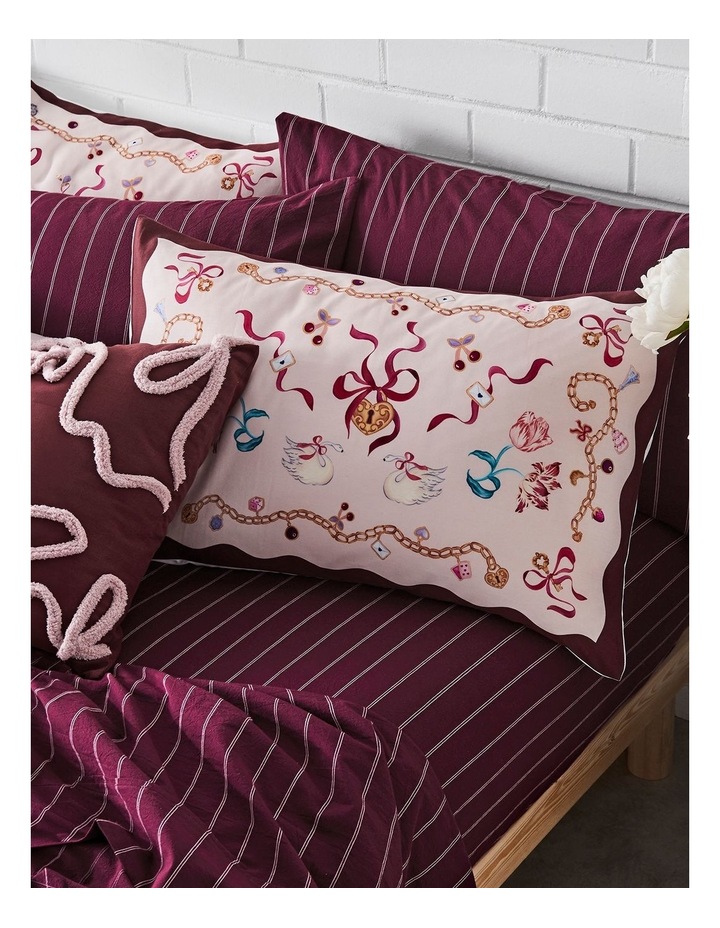 Charmed Cotton Sateen Quilt Cover Set in Soft Pink image 2