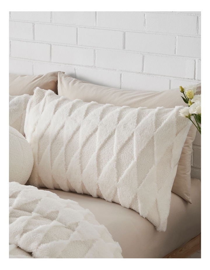 Teddy Faux Fur Quilt Cover Set in Vanilla image 2