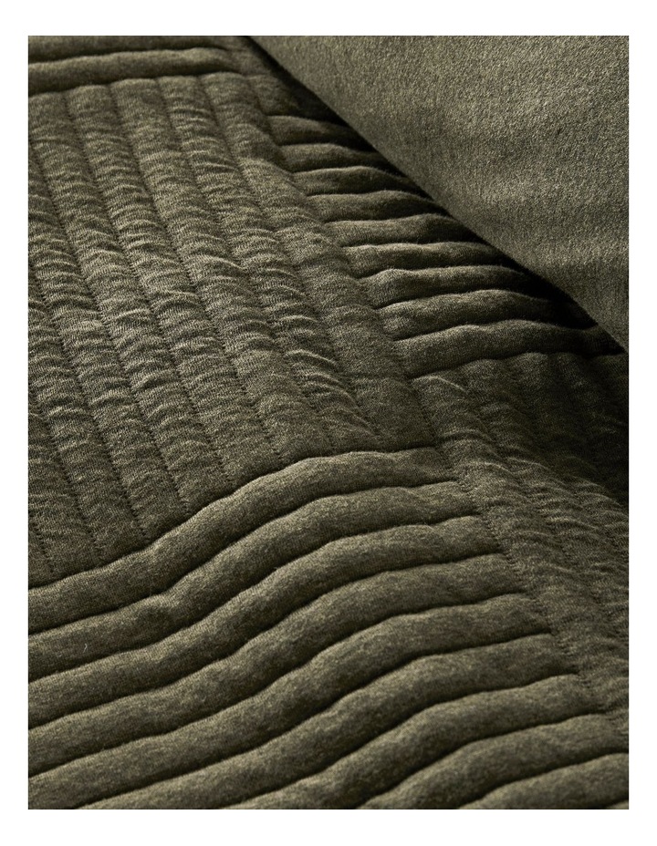 Rumi Jersey Quilt Cover Set in Olive Marle image 2