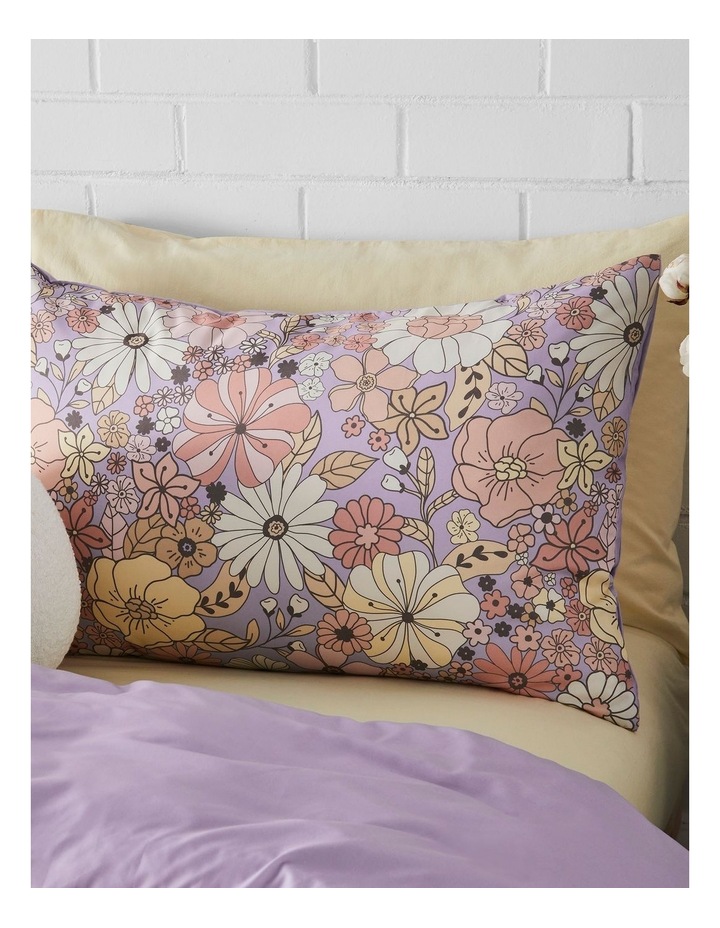 Super Soft Microfibre Quilt Cover Set in Peach Floral image 2
