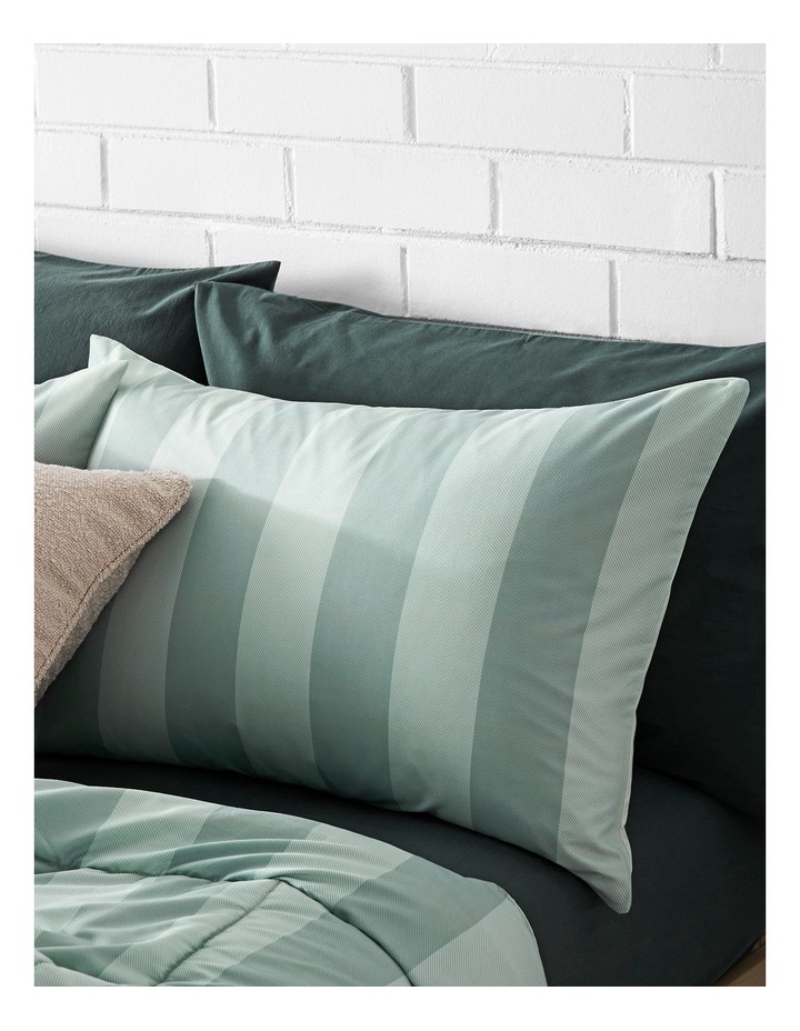 August Comforter Set in Green Stripe image 2