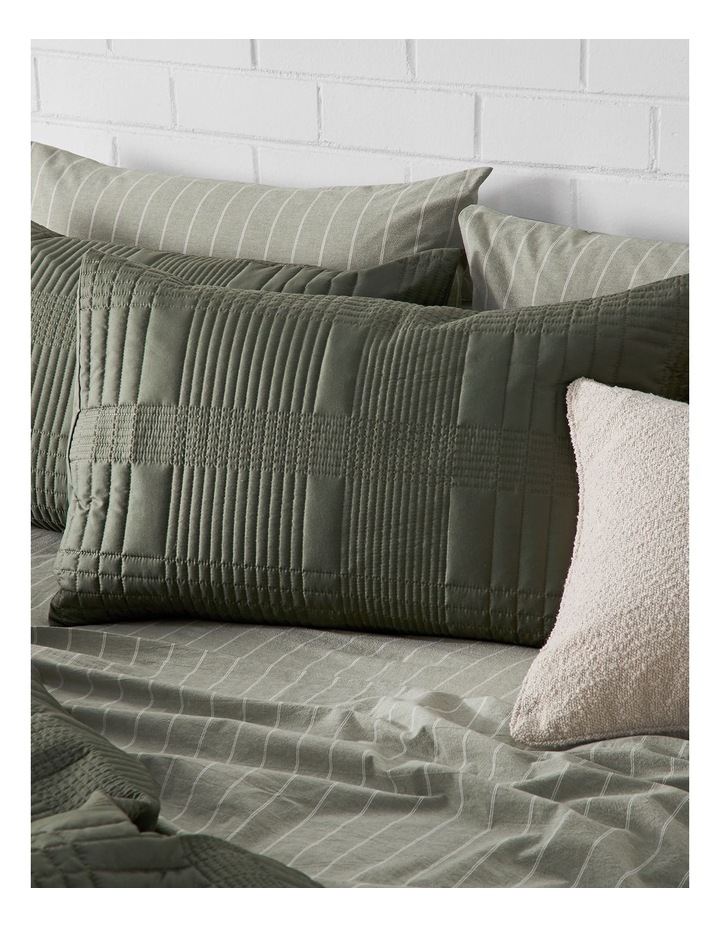 Hunter Quilted Quilt Cover Set in Olive image 2
