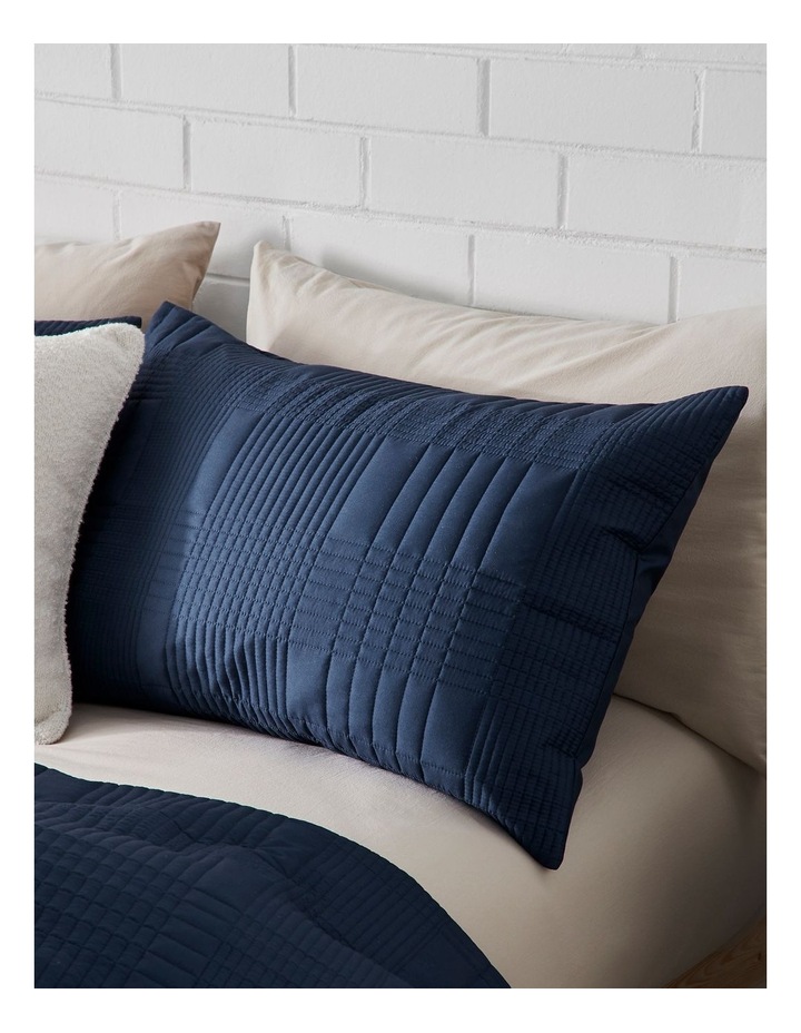 Hunter Quilted Quilt Cover Set in Dark Denim image 2