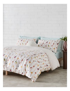 Poppy Stonewashed Cotton Quilt Cover Set in Pink