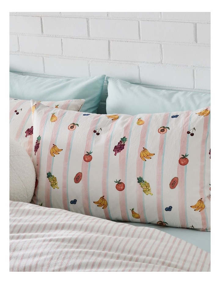 Poppy Stonewashed Cotton Quilt Cover Set in Pink image 3