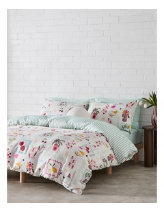 Summer Icon Cotton Sateen Quilt Cover Set in Pink