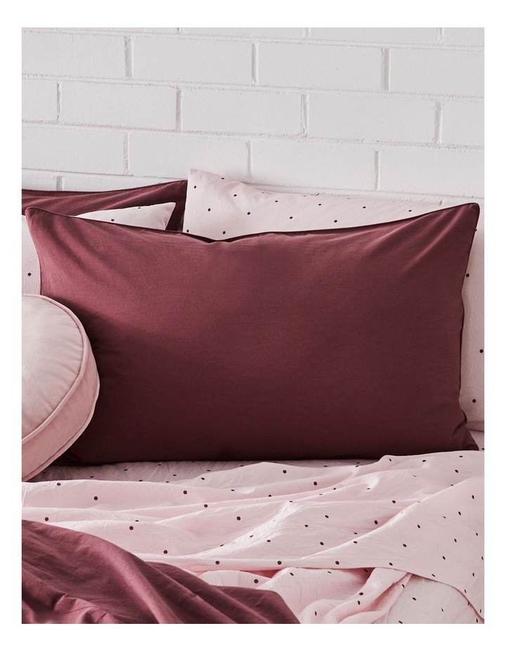 Stonewashed Cotton Quilt Cover Set in Wild Fig image 2