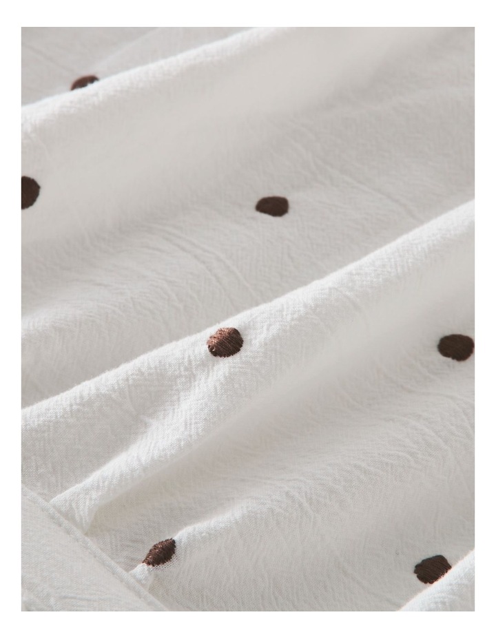 Frankie Ruched Cotton Emroidered Quilt Cover Set in White image 3