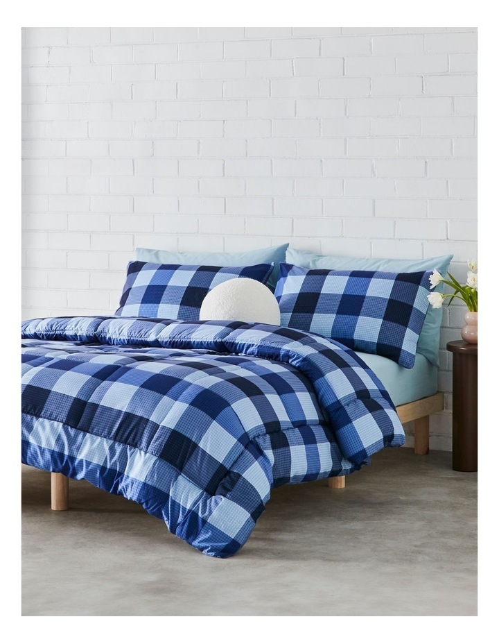 Orson Comforter Set in Blue Check image 1