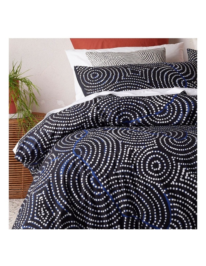 Warlukurlangu Artists X Vue Patrick Japangardi Williams Mina Mina Dreaming Navy Satin Quilt Cover Set Myer