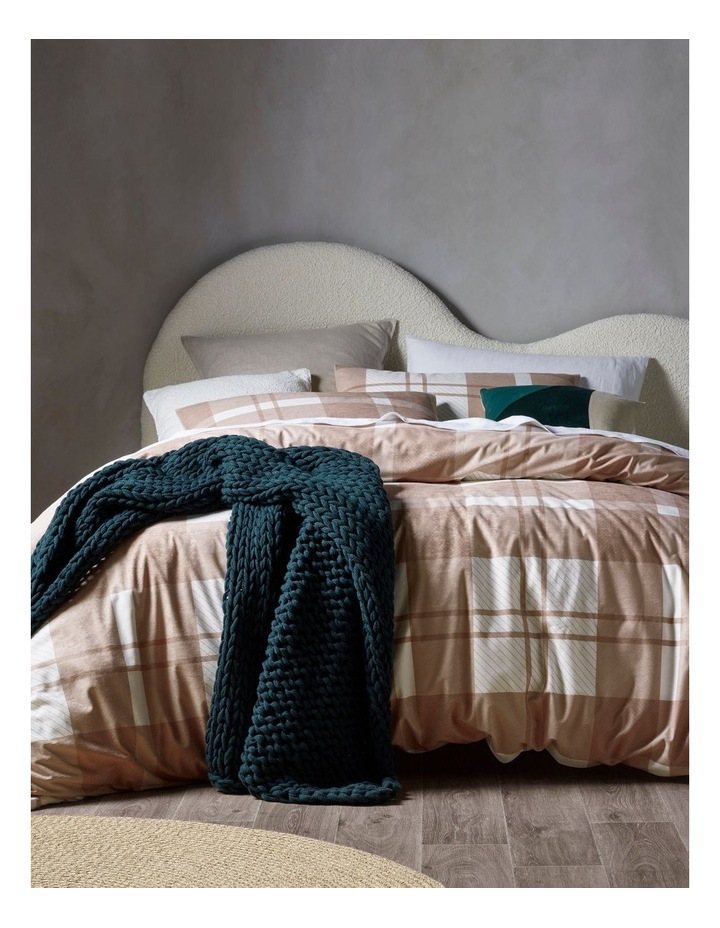 Vue Otis Corduroy Check Quilt Cover Set Raffia MYER
