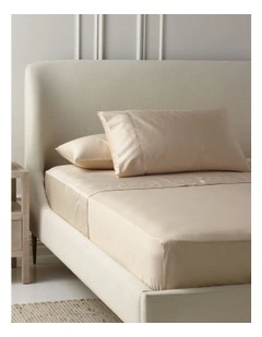 Diana 400TC Egyptian Cotton Sateen Sheet Set in Natural