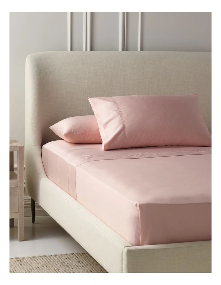 Diana 400TC Egyptian Cotton Sateen Sheet Set in Pink image 1