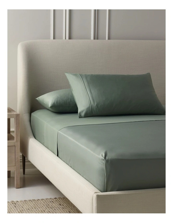 1000TC Egyptian Cotton Blend CVC Sheet Set in Sage image 1
