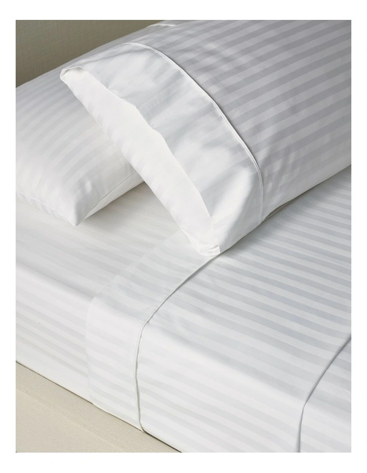 Hotel Collection 500TC Cotton Jacquard Sheet Set in White image 2