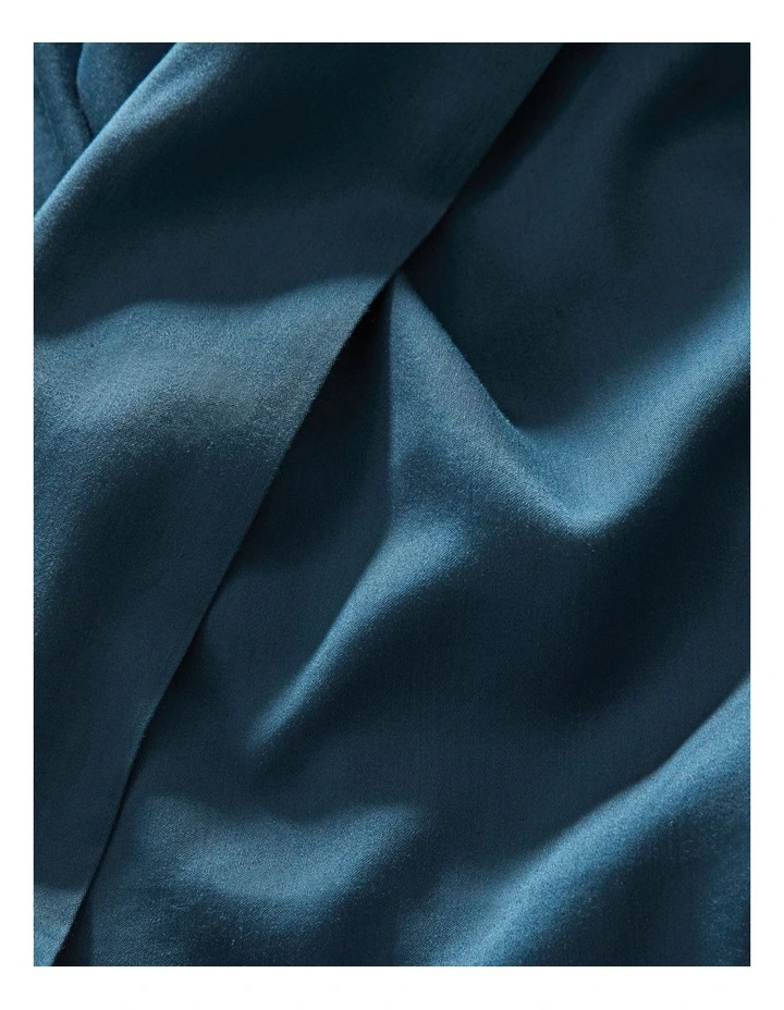 Palm Cove Washed Bamboo Cotton Sheet Set in Deep Sea image 3