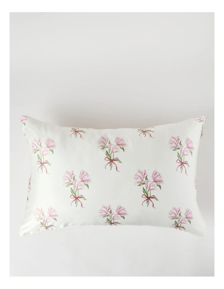 Luxe Silk Pillowcase in Pink Tulip image 1