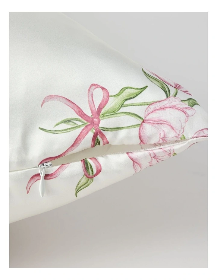 Luxe Silk Pillowcase in Pink Tulip image 2