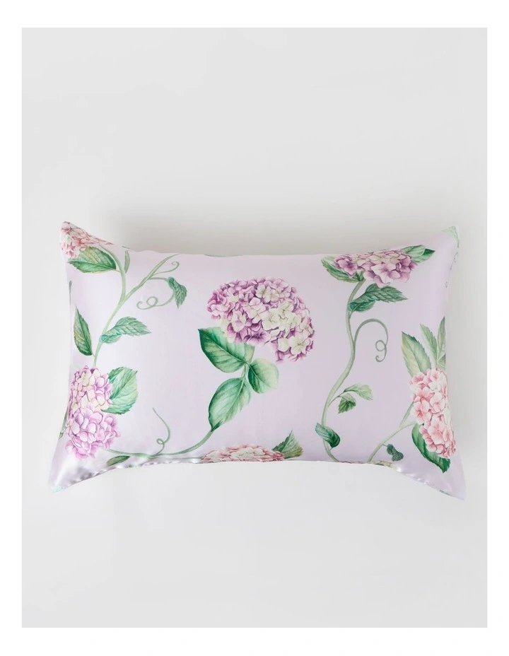 Luxe Silk Pillowcase in Lilac Hydrangea image 1