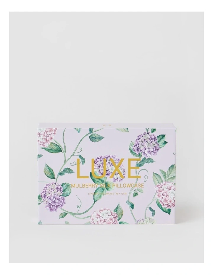 Luxe Silk Pillowcase in Lilac Hydrangea image 2
