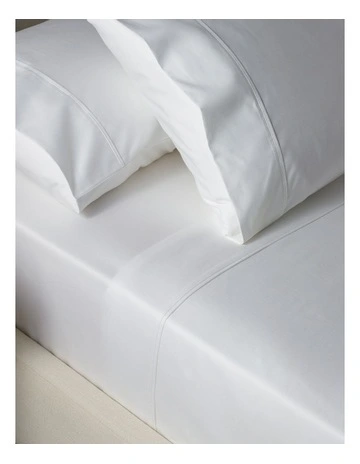 Finest Cotton 1000TC Sheet Set Super King Size in White