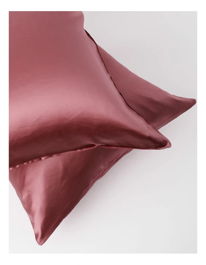 Heritage Silk Front Pillowcase Pair in Rose MYER