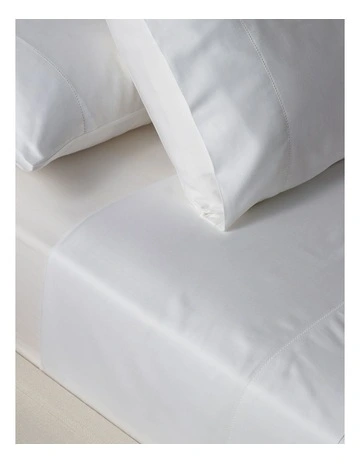 Diana 400TC Egyptian Cotton Sateen Sheet Set in White