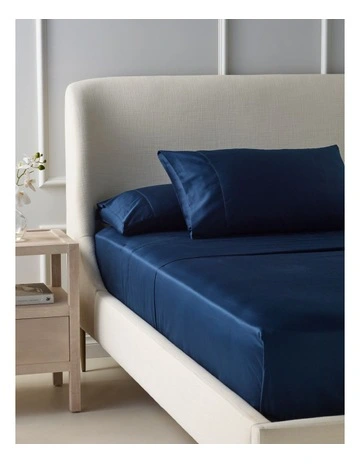 Diana 400TC Egyptian Cotton Sateen Sheet Set in Navy