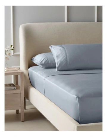 Diana 400TC Egyptian Cotton Sateen Sheet Set in Baby Blue