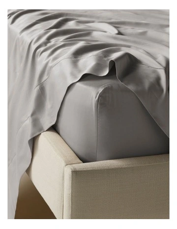 Diana 400TC Egyptian Cotton Sateen Sheet Separates in Silver