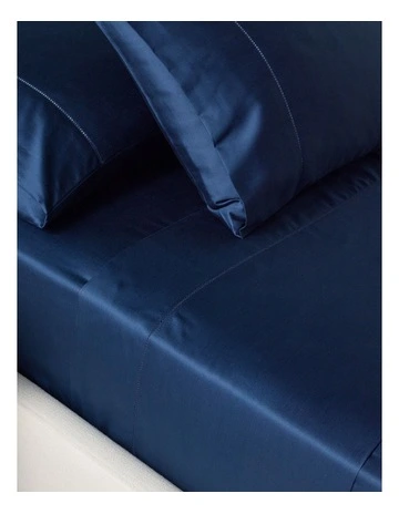 Diana 400TC Egyptian Cotton Sateen Sheet Separates in Navy