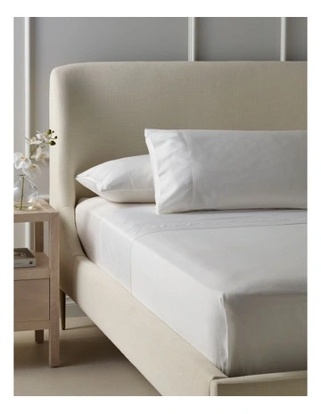 Diana 400TC Egyptian Cotton Sateen Sheet Set 50cm in White