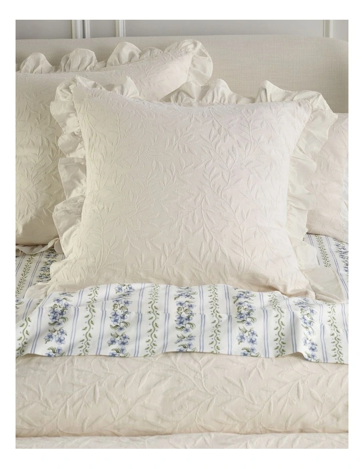 Cecilia Cotton Matelasse Quilt Cover Set in Ecru image 4