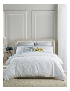 Lucia Matelasse Quilt Cover Set in White