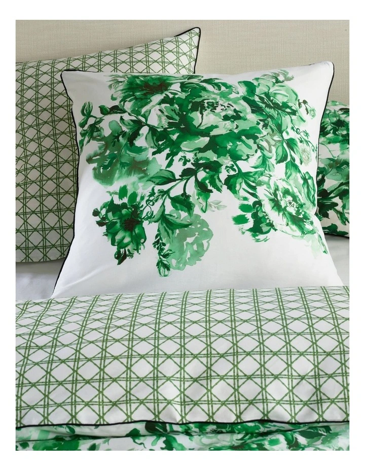 Delphine Cotton Sateen Quilt Cover Set in Green image 4