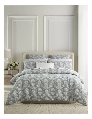 Giselle Jacquard Quilt Cover Set in Silver