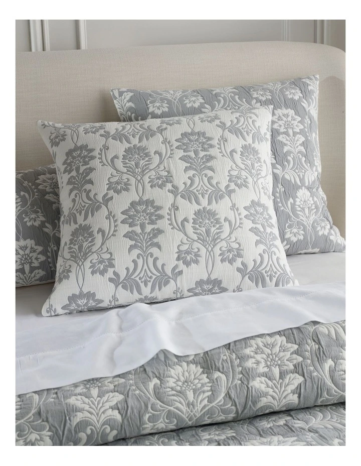 Giselle Jacquard Quilt Cover Set in Silver image 4