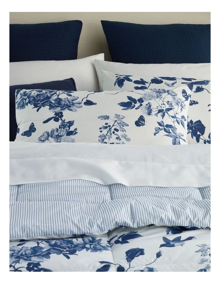 Printed Comforter Set in Blue Floral image 3