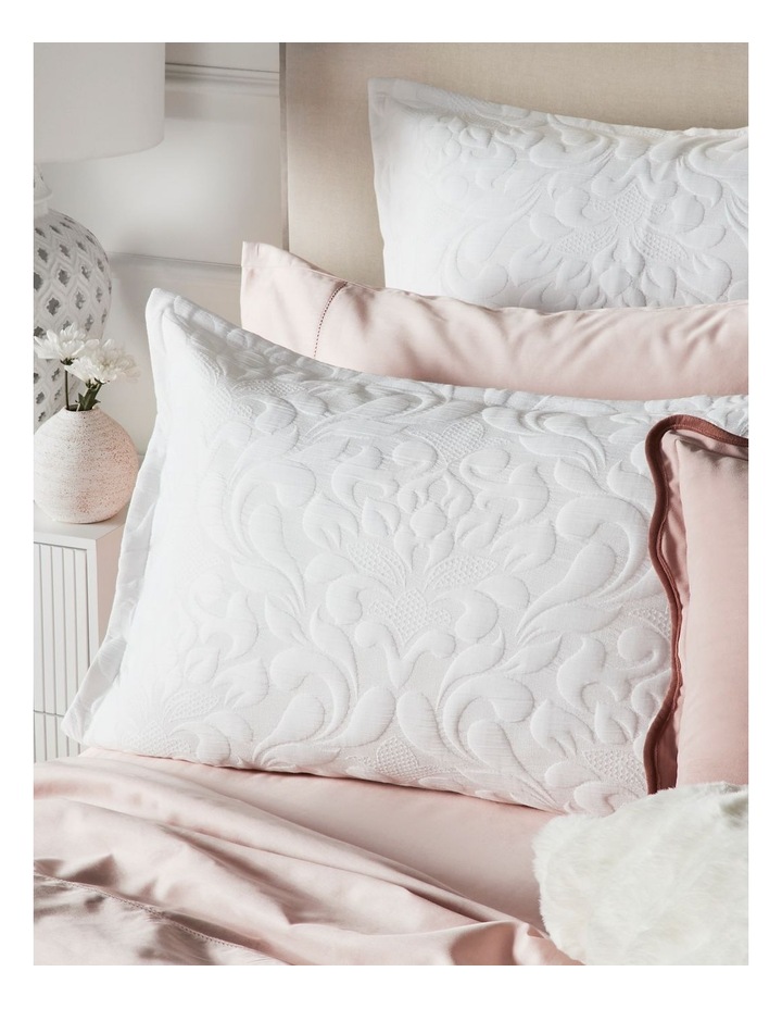 Evelyn Matelasse Quilt Cover Set in White image 2