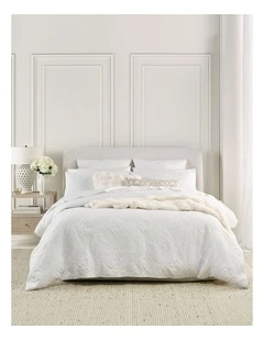 Haven Quilted Quilt Cover Set in White